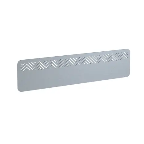Chevron Acoustic Desktop Screen - 1600mm - Light Grey